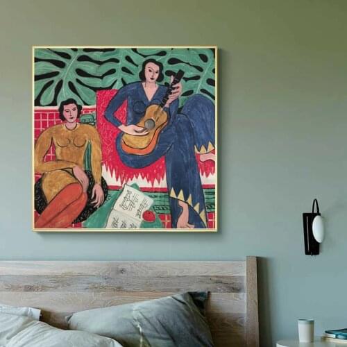 Henri Matisse Taschen Vogue Canvas Painting Guitar Girl Portrait Posters and Prints Wall Art Pictures for Living Room Home Decor