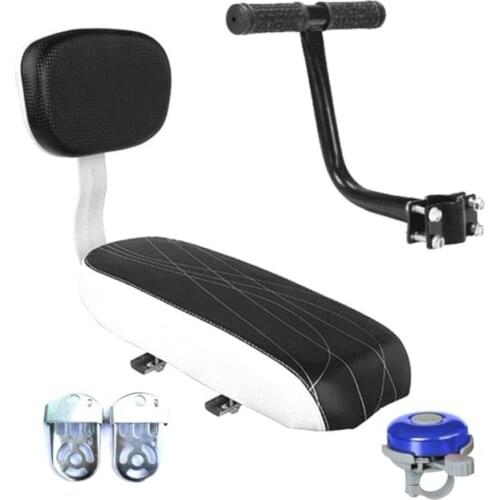 Children Bike Rear Seat Kit Safe Cushion With Armrest Handle Armrest Footrest Rear Seat Pedal Bell For Bicycles Safe Cycling