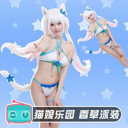 The Anime cos NEKOPARA Vanilla swimwear ver cosplay cute sexy suit swimwear costume
