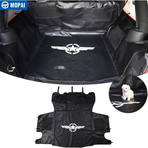 MOPAI Stowing Tidying for Jeep Wrangler JK 2007+ Car Trunk Pet Seat Cover Mat Hammock for Jeep Wrangler JK Accessories 4 Door