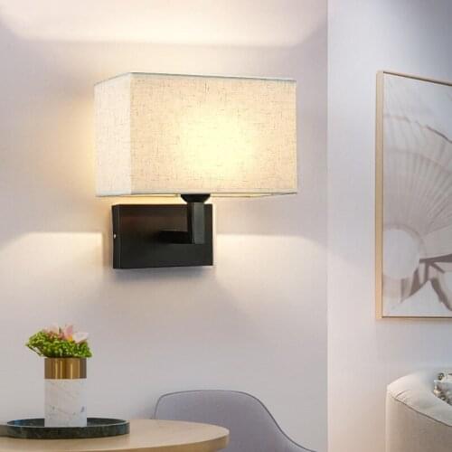 Cross mirror American fabric wall lamp creative hotel guest room bedroom living room hotel corridor wall lamp