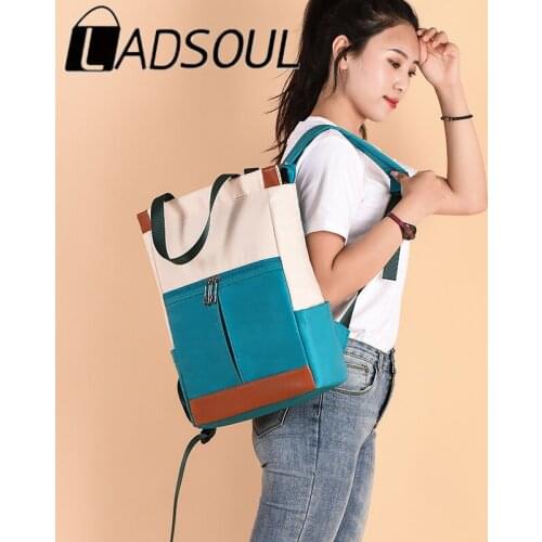 LADSOUL Oxford Waterproof Women Backpack Laptop Large Capacity Shoulder Bags Harajuku Multi-use Portable Backpack Travel Bags
