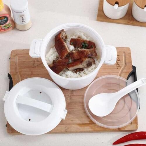 Multifunctional Portable Microwave Oven Rice Cooker Steamer Thermal Insulation Lunch Box Food Grade PP Steaming Utensils