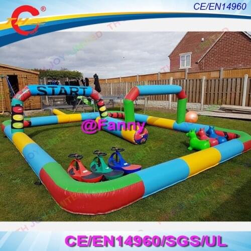 Free ship to door,8x6m/26ftx20ft outdoor sports game inflatable race track,inflatable air racing track,inflatable go kart track