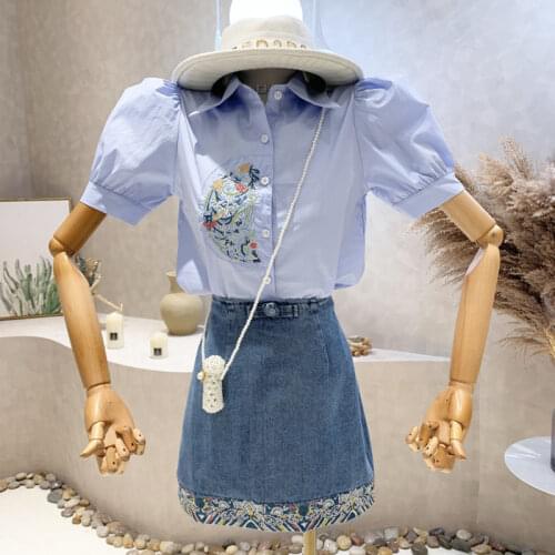 New Womens Clothing Summer 2021 Slim short sleeve Blazer coat + High Waist Wide Leg shorts Pants Two piece set