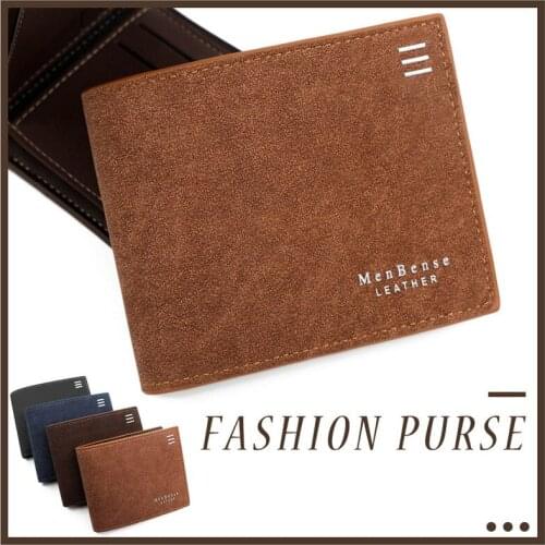 New Personality Mens Short Wallet Leather Business Foldable Wallet Luxury Wallet Cowhide Credit Card Holder Inserts Coin Purses