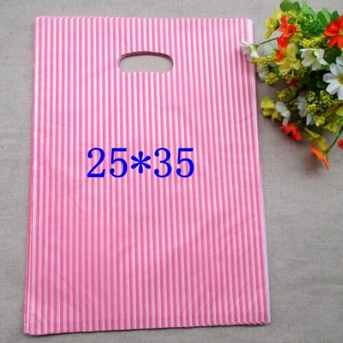 Gros Red and blue stra Noir En Plastique Sac 25x35 cm Grand Bijoux Shopping Emballage Cadeau Sacs Avec Poignee En Pla 015003022