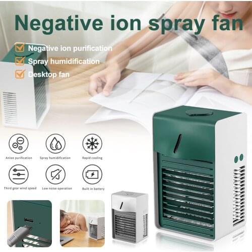 Portable Air Conditioner Home Humidifier and Purifier with Water Tank 3-Gear Air Cooling Fan for Home Office