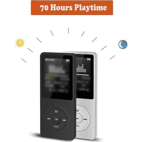Portable MP3 Player With LCD Screen FM Radio Video Hifi Player Movies E-books Music Players With Built-in Microphone