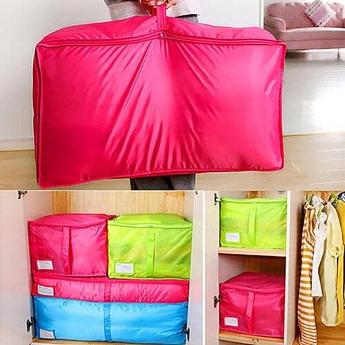 Clothes Bedclothing Duvet Pillows Zipper Storage Bag Box Hand Handles Luggage