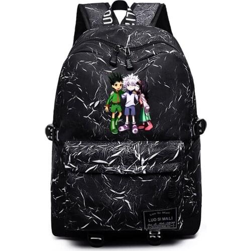 Schoolbag Anime Hunter Hunter High Quality Backpack Casual Teenger Unisex Student Packsack Mochila Travel Laptop Bag