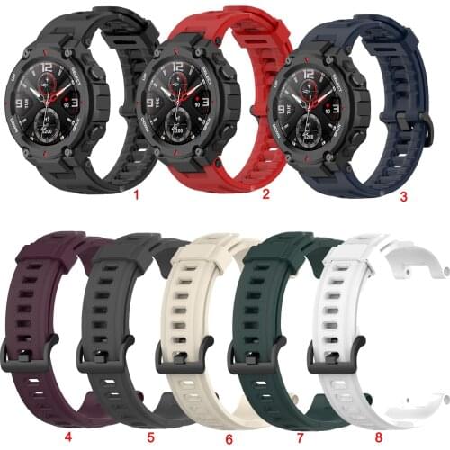 Silicone Watch Band Strap for Huami Amazfit T-Rex / T-Rex Pro Watchband