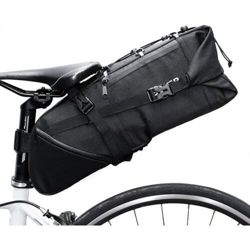 Bike Bag Waterproof Reflective Large Capacity 10L Saddle Bag Cycling Foldable Tail Rear Bag MTB Road Trunk Bicycle Bag