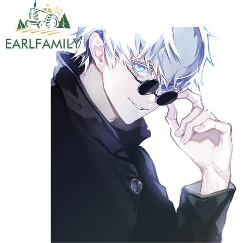 EARLFAMILY 13cm x 11.2cm for Jujutsu Kaisen Vinyl Car Stickers Anime Motorcycle Fine Waterproof DIY Personality Snowboard Decal