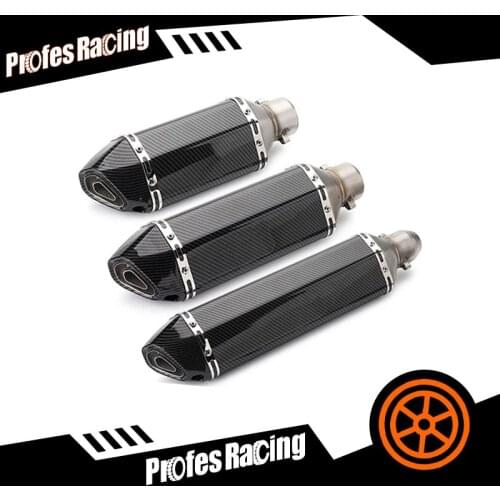 51mm Motorcycle Exhaust Pipe With Muffler Modify For FZ6 CBR250 CB600 MT07 ATV Dirt Pit Bike ScooterMotocross Exhaust Muffler