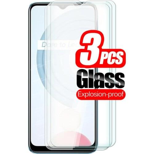 3pcs Tempered Glass For Oppo Realme C21 Protective Glass RealmeC21 Realmy Realmi C 21 Screen Protector Safety Phone Cover Film