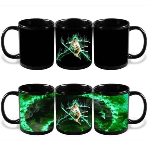 1Pcs New Version ONE PIECE Color Changing Mug Roronoa Zoro Colour Change Coffee Mug