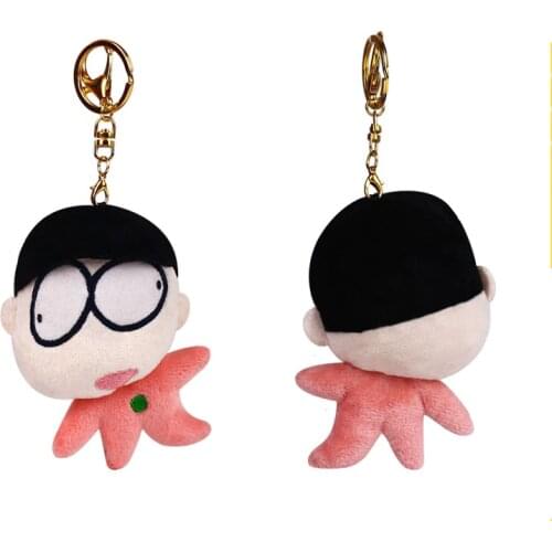 10 PCS/LOT Osomatsu-san Plush Dolls Toys Matsuno Osomatsu Doll Keychain OSO KARA CHORO ICHI JYUUSHI TODO Stuffed Pendants