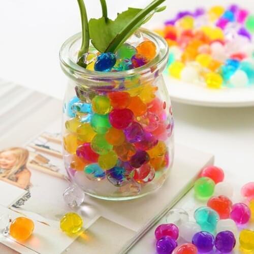 1000pcs Crystal Soil Water Beads Mud Grow Magic Gel Water Pearls Hydrogel Balls Home Plant Wedding Decoration for Flowers 5z