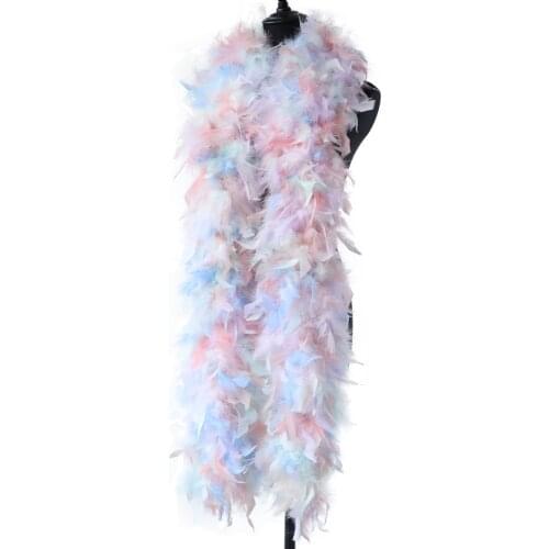 130g 2yards fluffy turkey feather boa scarf Dress clothing accessories feather costume party wedding decoration feather crafts