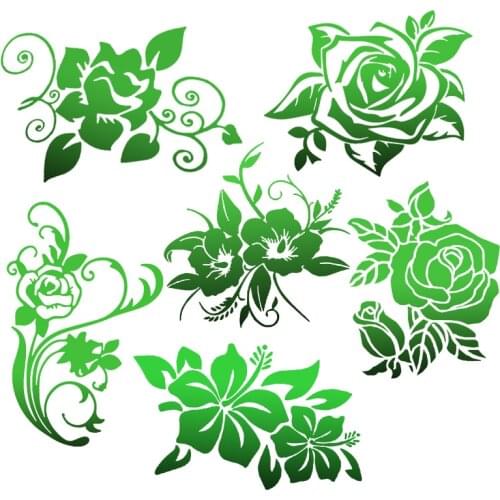 3D Car Stickers Beautiful Flower Vinyl Car Styling Motorcycle Stickers Decals Black Motorcycle Car Accessories Decoration