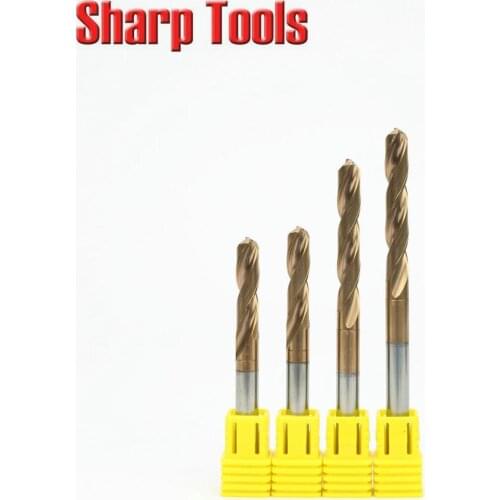 6.1-7.0mm Titanium Solid Carbide Mini Twist Drill Bit Set for Metal Cutting Steel Iron Drilling 3D with Internal Coolant Holes