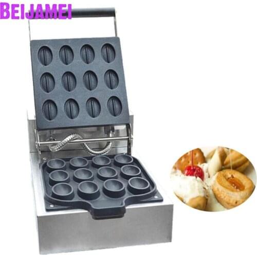 BEIJAMEI free shipping commercial mini Coffee bean waffle maker 110v 220v electric waffle maker with timer