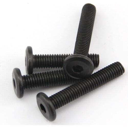 Black color M6x8 - 80mm Furniture locking screw Bolt plate fastener screw nut particle board longer screw panel fastener