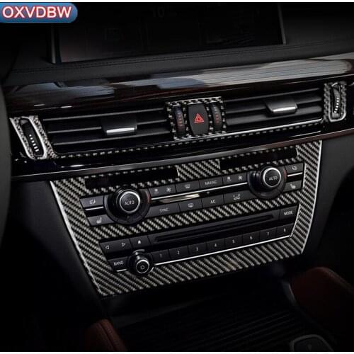 For bmw f15 f16 Carbon Fiber Car CD Control Panel Stickers CD Panel Frame Decorations Refit Panel Decoration X5 X6 Car Styling
