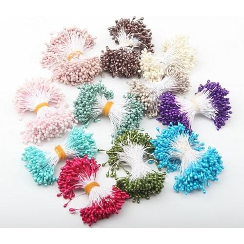 Artificial Flowers 360PCS/Lot Fake Flowers Plastic 11 Colors Stamen DIY Flower Handmade Any Festivals Home Decoration 19619