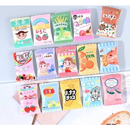 Kawaii Simulation Japanese Style Candy Flatback Resin Cabochon Fake Food Fit Phone Deco Parts DIY Scrapbooking Hair Accessories