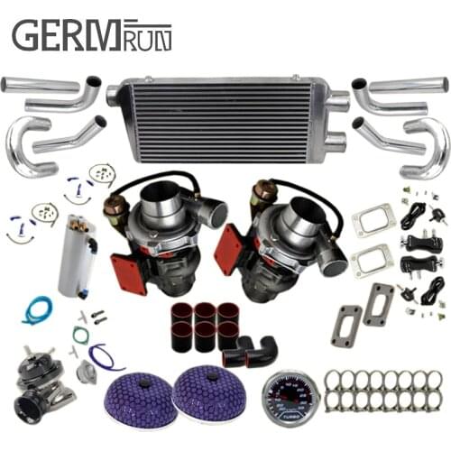 Kit completo de Turbo compatible con G @ MC G @ M Chev @ Big Block, 427, 454, 396, 502, 572, Kit de Turbo doble, cargador de tub
