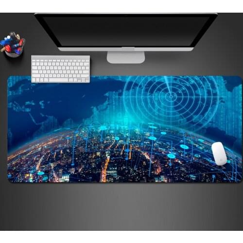 Abstract City Of Light Mouse Pad PC Computer Game Large Keyboard Mouse Pad Best-selling Natural Rubber Large Lock Pads