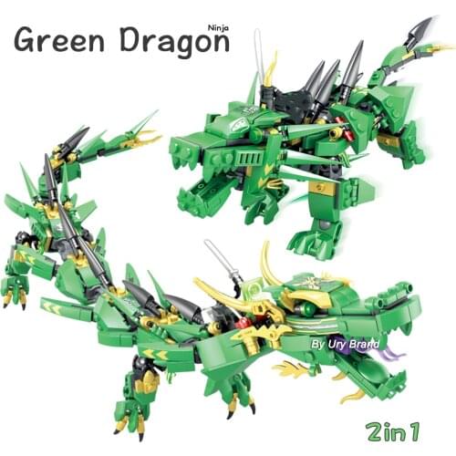 Lloyd’s Green Dragon Fighting Mech Ninja Series Creator 2in1 Set DIY Building Blocks Kid’s Toys For Children Educational Gifts