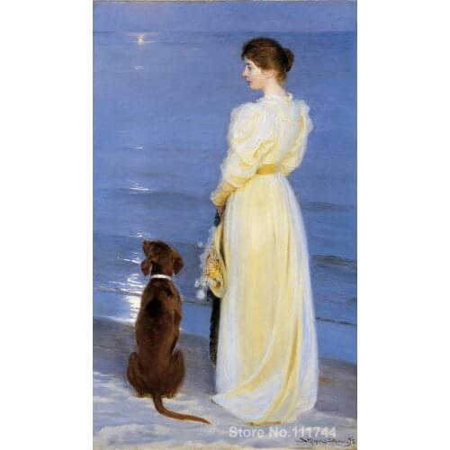 Summer Evening at Skagen by Peder Severin Kroyer oil painting reproduction High quality Hand painted