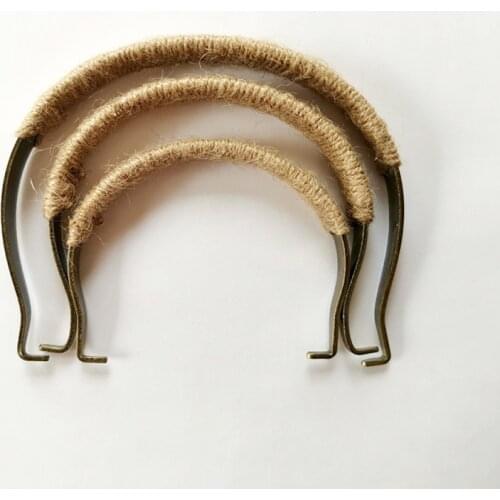 1PC Metal Handle With Hemp Rope DIY Teapot Tea Set Handles Replacement Accessories