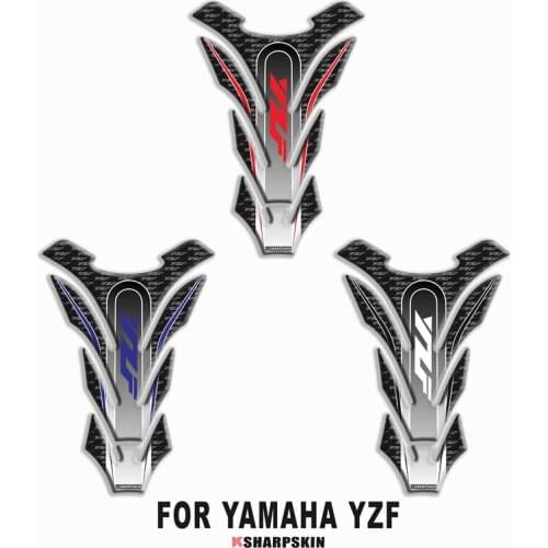Motorcycle 3D Fuel Tank Pad Sticker Protective Decorative Decal For YAMAHA YZF Universal Fuel Tank Sticker YZF R1 R3 R6 R15 R25