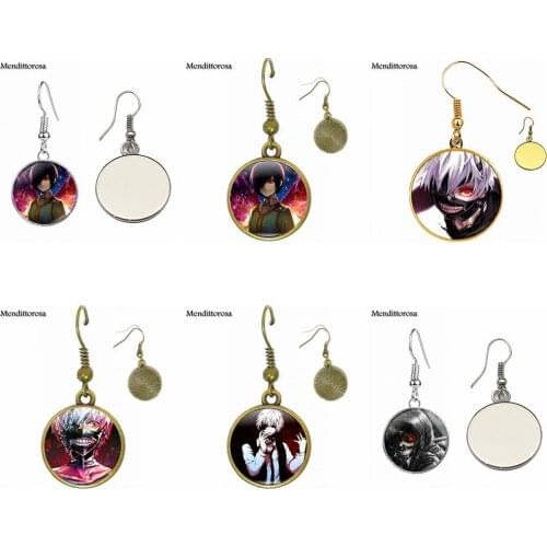 Tokyo Ghoul Kaneki Ken For Unisex Gift Antique Vintage Style Bronze/Silver/Golden Clip Ear Hook Drop Earrings Jewellery