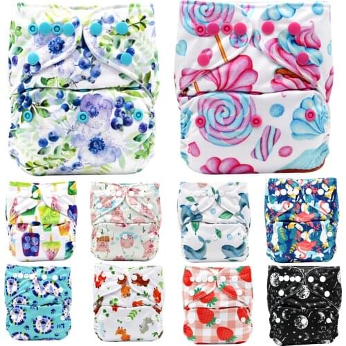 Asenappy New Prints Baby Pocket Cloth Diaper Nappy Reusable Washable Adjustable 3kg-15kg