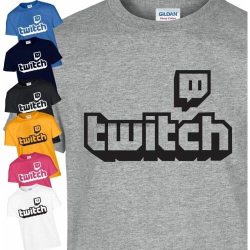Casual Gaming Dress TWITCH Logo T-shirt Kids & Adults Tee Sports Fans Unisex