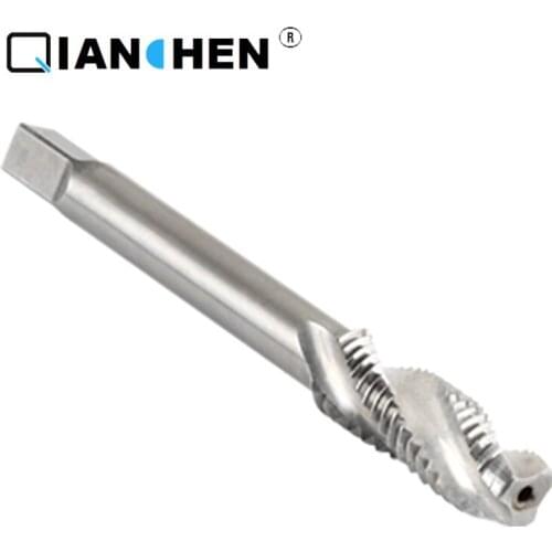 QIANCHEN independent brand 5 pcs M3 M4 M5 M6 M8 M10 M12 M14 M16 carbide Straight Flute Spiral Point and Spiral Flute Screw Tap