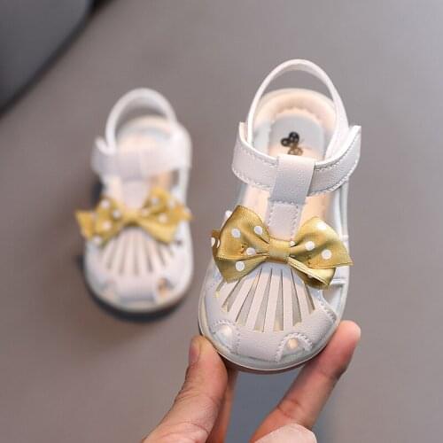 Newest Summer Kids Shoes 2021 Fashion Bow Leathers Sweet Children Sandals Girls Toddler Baby Breathable Hoolow Out Shoes E811