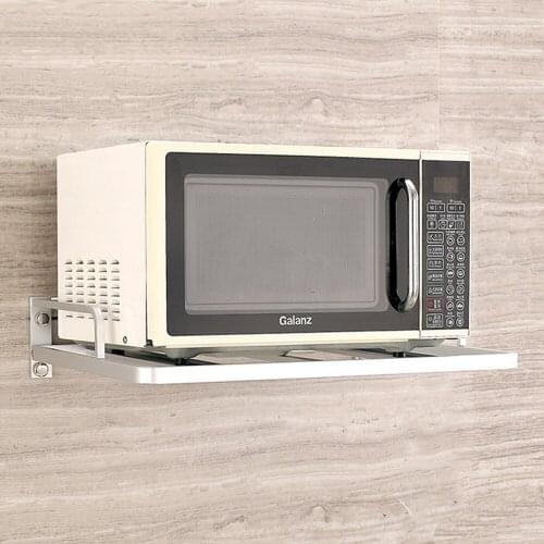 Kitchen microwave oven rack thickened space aluminum wall hanging rack bracket support frame wx7241641