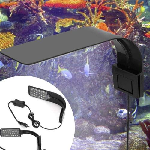 Super Slim LED Aquarium Lights Clipon LED Plants Grow Light 5/10WAquatic Freshwater Lamps Waterproof Lamp For Fish Tanks EU Plug