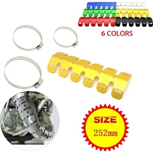 Universal Motorcycle Exhaust Muffler Pipe Leg Protector Heat Shield Cover Dirt Bike For APRILIA MXV 450 RXV 450 550 SXV 450 550