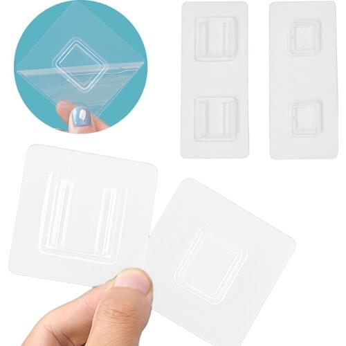 Double-sided Adhesive Universal Hook Wall-mounted Transparent Paste Plug Socket Holder Suction Cup Waterproof Household Supplies
