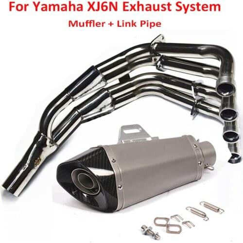 XJ6N XJ6F Full Motorcycle Exhaust System Muffler Escape Silencer Tail Pipe Front Link Header Pipe for Yamaha XJ6N XJ6F