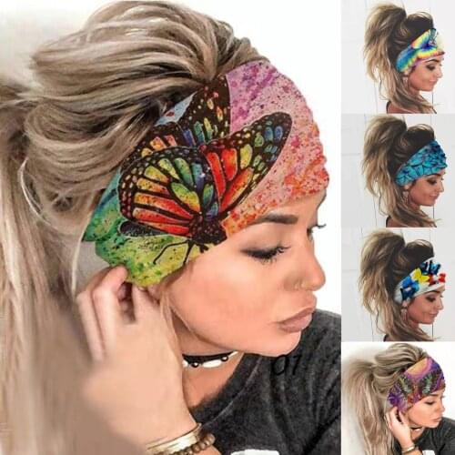 Lovely Girl High Quality Women Print Headband Elastic Head Wrap Head Band Bandana Headband For Dropshipping Wholesale