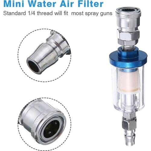 1pc 1/4" Car Auto Mini Air Spray Paint Tool Regulator Oil Water Separator Air Filter Trap 150mm Tool Accessories Parts