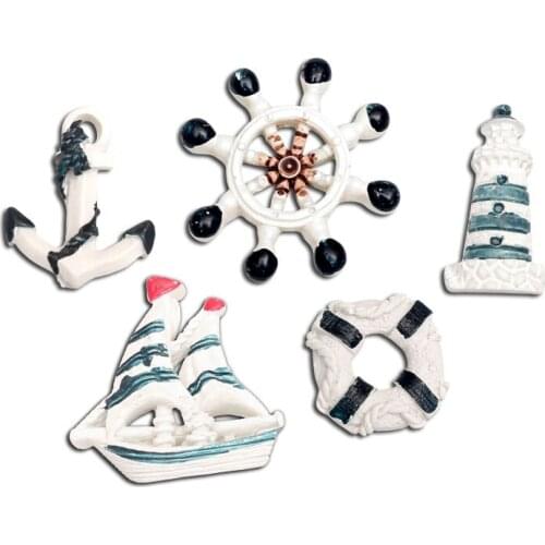 10Pcs Mixed White Anchor Tower Resin Decoration Crafts Flatback Cabochon Embellishments For Scrapbooking Beads Diy Accessories